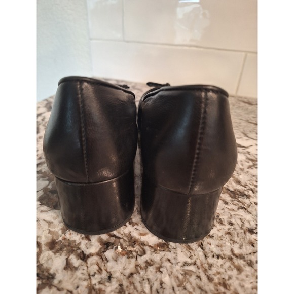 Tory Burch Black leather Ballet Flat Size 7.5 M Career Classic shoes - Picture 4 of 13